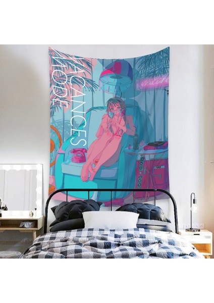 Anime Goblen Estetik Sanat Ev Arka Plan Kumaş Dekor Hediye Boho Goblen Oturma Odası Yatak Odası Dekoru Için (614-21, 51X59 Inç) (Yurt Dışından)