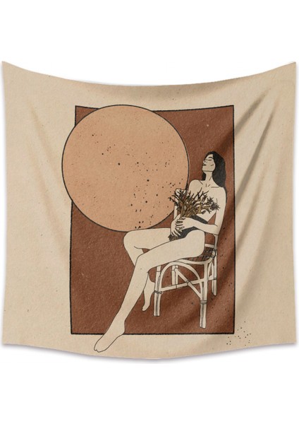 Sanat Ev Arka Plan Bez Dekor Hediye Mandala Boho Goblen Yatak Odası Dekoru Için Uygun (50 ,51 x 59 Inç) (Yurt Dışından)