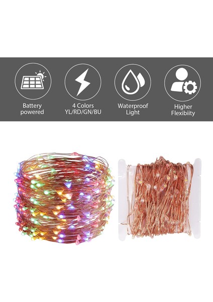 LED Peri Işıkları Pille Çalışan, 4 Paket Mini Pille Çalışan Bakır Tel Yıldızlı Peri Işıkları Yatak Odası, Noel, Partiler, Düğün, Merkez Parçası, Dekorasyon (5m / 16FT Çok (Yurt Dışından) fırsatları