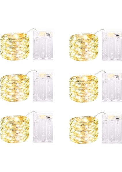 Paket LED Peri Işıkları Pille Çalışan Zamanlayıcı, 13FT 40LED Su Geçirmez Ateşböceği Işıkları Gümüş Tel Mini Pırıltı Dize Işıklar Düğün Noel Doğum Günü Partisi Mason Kava (Yurt Dışından)