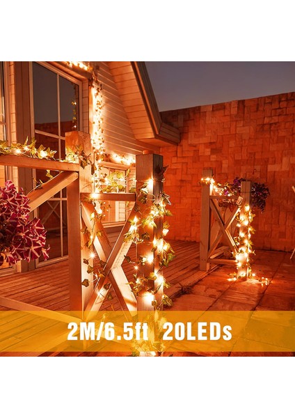 16 Paket Turuncu Peri Işıkları Pille Çalışan, Mini Dize Yıldızlı Pixie Işığı, Sevgililer Günü Dekoru, 20 LED Bakır Tel Işık, 6.5ft Mason Kavanoz Işığı, Vazolar Için IP67 (Yurt Dışından)