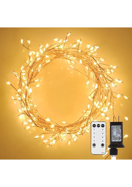 Peri Işıkları Takın, 300 LED Dize Işıklar 8 Aydınlatma Modu Uzaktan Kumandalı Peri Işıkları 17 Feet Dize Işıklar Çelenk Için Yatak Odası Bahçe Partisi Pencere Düğün Noel (Yurt Dışından)