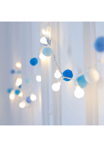Iç Mekan Dize Işıkları 6.56 Feet Pom Poms Peri Işıkları 20 LED Pille Çalışan Dize Topu Işıkları Sıcak Beyaz Küre Işıkları Ev Yatak Odası Çocuk Tiyatrosu Holida Için Renkl (Yurt Dışından)