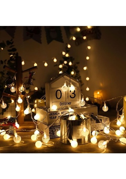 Takın Küre Dize Işıklar, 16FT / 10M 50 LED Sıcak Beyaz Dekoratif Peri Işıkları Parti Yıldönümü Doğum Günü Düğün Noel Iç Mekan Dış Mekan Dekorasyonu Için (Yurt Dışından)