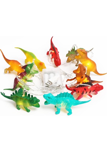 LED Dinozor Dize Işıklar, 6.56FT 10LED Dinozor Odası Dekoru Boys Için Dinozor Lamba Noel Partisi Malzemeleri Çadır Bahçe Veranda Tatil Ağacı Aralık Için Dinozor Pille Çal (Yurt Dışından)