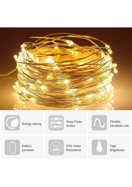 Peri Işıkları Pille Çalışan LED Dize Işıklar Pırıltı Işıklar Su Geçirmez Noel Işığı Yıldızlı Dekoratif Mini Işıklar Yatak Odası Ev Bahçe Düğün Partisi (Sıcak Beyaz, 4 Ade (Yurt Dışından) fiyatları