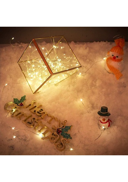 Peri Işıkları Pille Çalışan LED Dize Işıklar Pırıltı Işıklar Su Geçirmez Noel Işığı Yıldızlı Dekoratif Mini Işıklar Yatak Odası Ev Bahçe Düğün Partisi (Sıcak Beyaz, 4 Ade (Yurt Dışından) modelleri