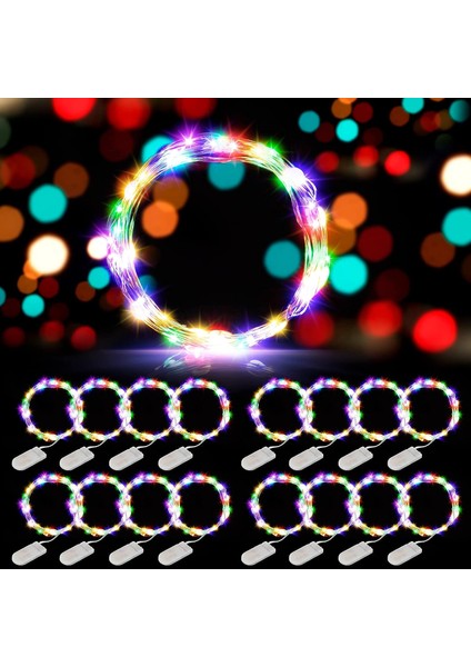 16 Paket Peri Işıkları Pille Çalışan, 7 Ft 20 LED Dize Işıklar Su Geçirmez, Dıy Düğün Festivali Cadılar Bayramı Noel Dekorasyonu Için Ateşböceği Gümüş Tel Mini Işıklar (Ç (Yurt Dışından) modelleri