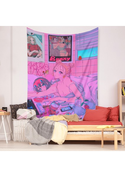 Anime Goblen Estetik Sanat Ev Arka Plan Kumaş Dekor Hediye Boho Goblen Oturma Odası Için Yatak Odası Dekoru (614-18, 51X59 Inç) (Yurt Dışından) fiyatları