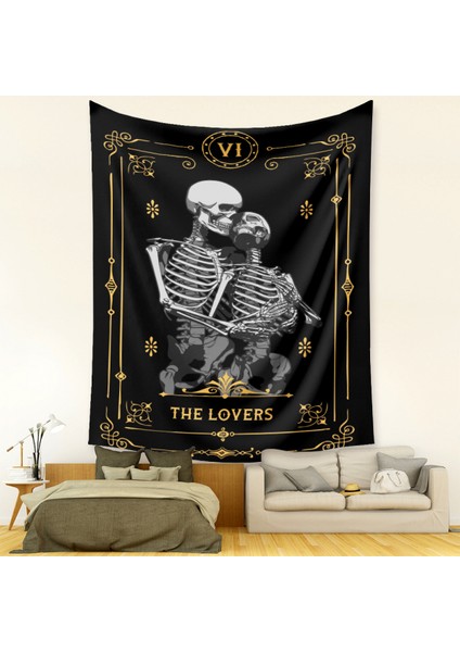 Kafatası Tarot Goblen Estetik Sanat Ev Arka Plan Kumaş Süsleme Hediye Havuz Goblen Oturma Odası Yatak Odası Süsleme (Sevgili, 29 x 38 Inç) (Yurt Dışından) fiyatları