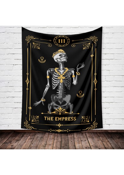 Kafatası Tarot Goblen Estetik Sanat Ev Arka Plan Kumaş Süsleme Hediye Havuz Goblen Oturma Odası Yatak Odası Süsleme (Imparatoriçe, 39 x 59 Inç) (Yurt Dışından) modelleri