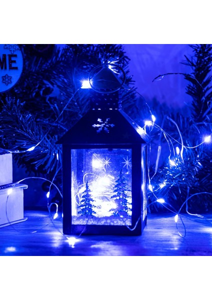 Peri Işıkları Pille Çalışan, 5 Paket 7 Ft 20 Zamanlayıcılı LED Dize Işıklar, Su Geçirmez Gümüş Tel Yatak Odası Için Peri Işıkları Noel Ev Partisi Düğün Süslemeleri, Mavi (Yurt Dışından) fiyatları