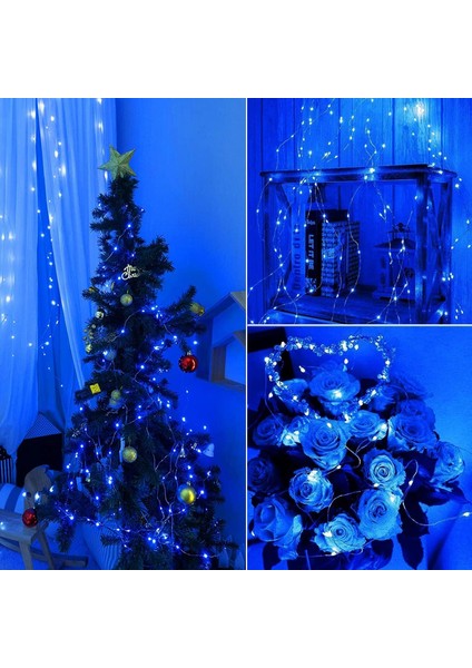 Peri Işıkları Pille Çalışan, 5 Paket 7 Ft 20 Zamanlayıcılı LED Dize Işıklar, Su Geçirmez Gümüş Tel Yatak Odası Için Peri Işıkları Noel Ev Partisi Düğün Süslemeleri, Mavi (Yurt Dışından) modelleri