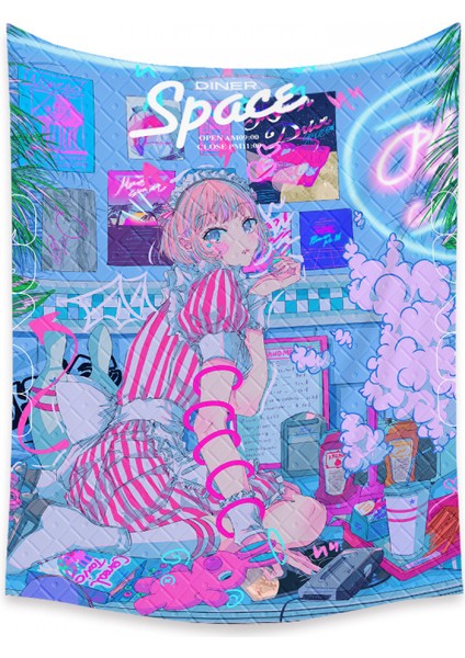 Anime Goblen Estetik Sanat Ev Arka Plan Kumaş Dekor Hediye Boho Goblen Oturma Odası Için Yatak Odası Dekoru (614-11, 39X59 Inç) (Yurt Dışından)