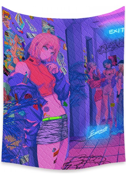 Anime Goblen Estetik Sanat Ev Arka Plan Kumaş Dekor Hediye Boho Goblen Oturma Odası Için Yatak Odası Dekoru (614-15, 51X59 Inç) (Yurt Dışından)