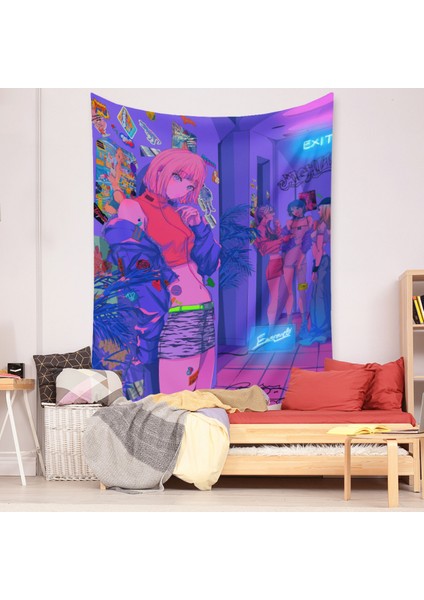 Anime Goblen Estetik Sanat Ev Arka Plan Kumaş Dekor Hediye Boho Goblen Oturma Odası Için Yatak Odası Dekoru (614-15, 51X59 Inç) (Yurt Dışından) modelleri