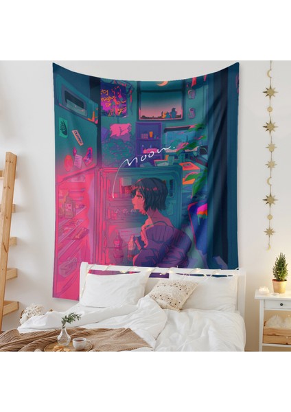Anime Goblen Estetik Sanat Ev Arka Plan Kumaş Dekor Hediye Boho Goblen Oturma Odası Yatak Odası Dekoru Için (614-29, 39X59 Inç) (Yurt Dışından)