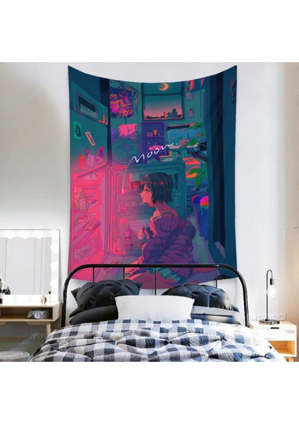 Anime Goblen Estetik Sanat Ev Arka Plan Kumaş Dekor Hediye Boho Goblen Oturma Odası Yatak Odası Dekoru Için (614-29, 39X59 Inç) (Yurt Dışından)