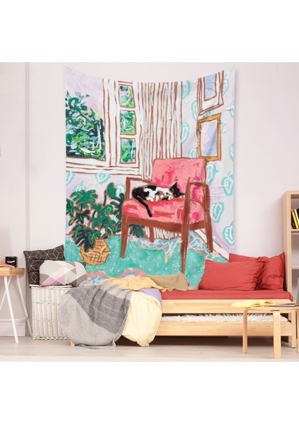 Botanik Boho Ev Goblen Estetik Sanat Ev Arka Plan Kumaş Süsleme Hediye Mandala Goblen Süsleme (ZJ825-63, 51 x 59 Inç) (Yurt Dışından) modelleri