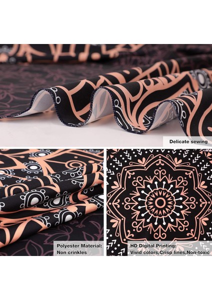 Siyah Mandala Goblen Duvar Asılı Psychedelic Duvar Goblen Estetik Hint Hippi Duvar Dekoru Bohem Duvar Sanatı Boho Ev Dekorasyonu Yatak Odası, Oturma Odası, Yurt - 59"x 79" (Yurt Dışından)