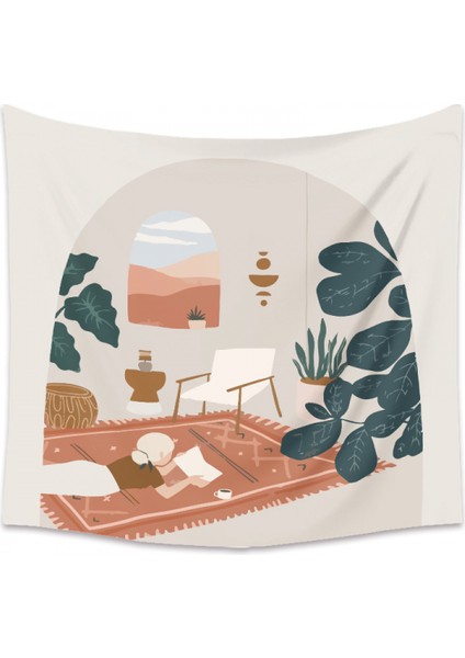 Edebi Tarz Duvar Halısı Yatak Odası Dekorasyonu Için Uygundur (206,29 x 38 Inç) (Yurt Dışından)