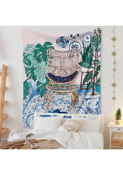Botanik Boho Ev Goblen Estetik Sanat Ev Arka Plan Kumaş Süsleme Hediye Mandala Goblen Süsleme (ZJ825-60, 29 x 38 Inç) (Yurt Dışından)