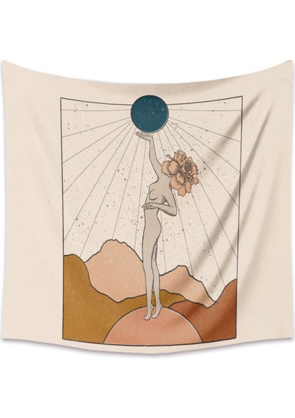 Goblen Estetik Sanat Ev Arka Plan Kumaş Dekor Hediye Mandala Bohemia Goblen Oturma Odası Yatak Odası Dekor Için Uygun (22,39 x 59 Inçh) (Yurt Dışından)