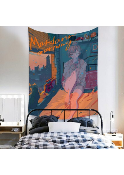 Anime Goblen Estetik Sanat Ev Arka Plan Kumaş Dekor Hediye Boho Goblen Oturma Odası Yatak Odası Dekoru Için (614-10, 29 x 38 Inç) (Yurt Dışından)