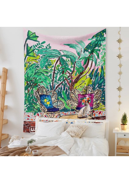 Botanik Boho Ev Goblen Estetik Sanat Ev Arka Plan Kumaş Süsleme Hediye Mandala Goblen Süsleme (ZJ825-51, 59 x 79 Inç) (Yurt Dışından) fiyatları