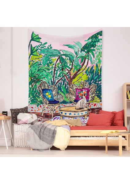 Botanik Boho Ev Goblen Estetik Sanat Ev Arka Plan Kumaş Süsleme Hediye Mandala Goblen Süsleme (ZJ825-51, 59 x 79 Inç) (Yurt Dışından) modelleri