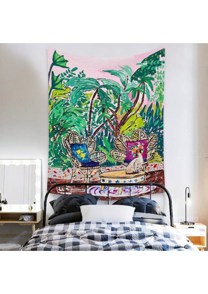 Botanik Boho Ev Goblen Estetik Sanat Ev Arka Plan Kumaş Süsleme Hediye Mandala Goblen Süsleme (ZJ825-51, 59 x 79 Inç) (Yurt Dışından) fırsatları