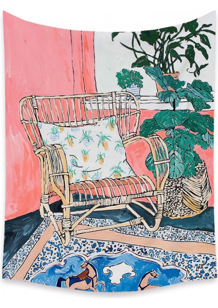 Botanik Boho Ev Goblen Estetik Sanat Ev Arka Plan Kumaş Süsleme Hediye Mandala Goblen Süsleme (ZJ825-66, 71 x 91 Inç) (Yurt Dışından)