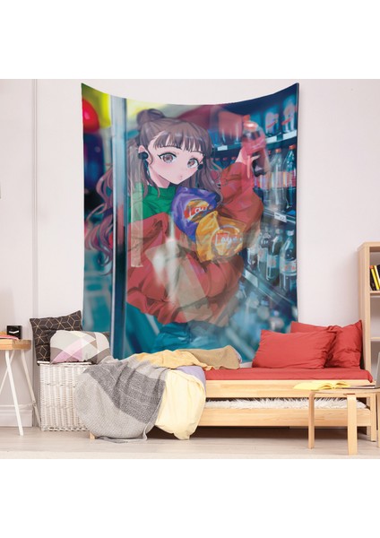 Anime Goblen Estetik Sanat Ev Arka Plan Kumaş Dekor Hediye Boho Goblen Oturma Odası Yatak Odası Dekoru Için (614-26, 39X59 Inç) (Yurt Dışından)