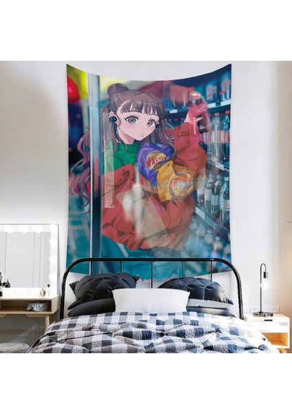 Anime Goblen Estetik Sanat Ev Arka Plan Kumaş Dekor Hediye Boho Goblen Oturma Odası Yatak Odası Dekoru Için (614-26, 39X59 Inç) (Yurt Dışından)