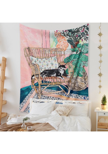 Botanik Boho Ev Goblen Estetik Sanat Ev Arka Plan Kumaş Süsleme Hediye Mandala Goblen Süsleme (ZJ825-53, 39 x 59 Inç) (Yurt Dışından) fiyatları