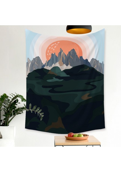 Dağlar Goblen Estetik Sanat Ev Arka Plan Kumaş Dekor Hediye Goblen Oturma Odası Yatak Odası Dekor Için (3, 59 x 79 Inç) (Yurt Dışından)
