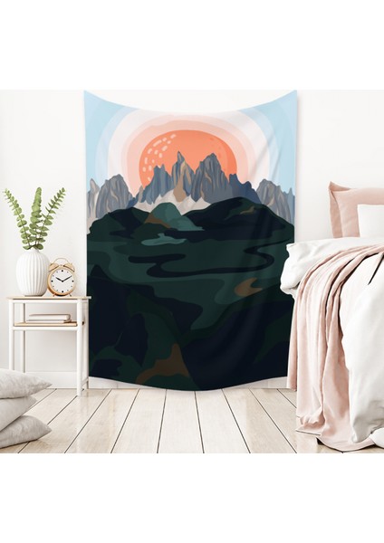 Dağlar Goblen Estetik Sanat Ev Arka Plan Kumaş Dekor Hediye Goblen Oturma Odası Yatak Odası Dekor Için (3, 59 x 79 Inç) (Yurt Dışından)