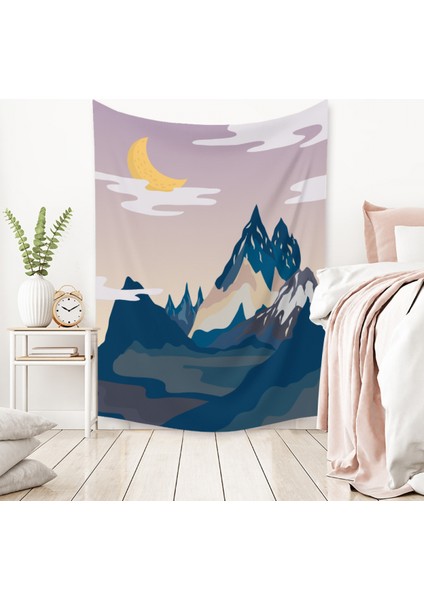 Dağlar Goblen Estetik Sanat Ev Arka Plan Kumaş Dekor Hediye Goblen Oturma Odası Yatak Odası Dekor Için (2, 39 x 59 Inç) (Yurt Dışından)