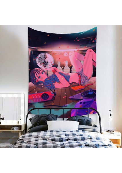 Anime Goblen Estetik Sanat Ev Arka Plan Kumaş Dekor Hediye Boho Goblen Oturma Odası Için Yatak Odası Dekoru (614-22, 59X79 Inç) (Yurt Dışından)