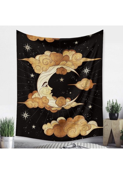 Tarot Ay Goblen Duvar Asılı Altın Yıldızlı Yıldızlar Yatak Odası Için Goblen Ay ve Bulut Duvar Goblen Oturma Odası Ev Yurt Dekoru Için Estetik Ay Goblen (GT320000, 29 x 38 Inc) (Yurt Dışından) fiyatları