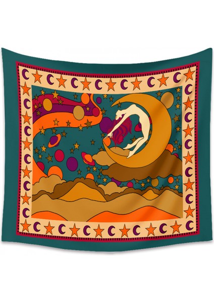 Goblen Estetik Sanat Ev Arka Plan Kumaş Dekor Hediye Oturma Odası Yatak Odası Dekor Için Renkli Goblen (251, 51 x 59 Inç) (Yurt Dışından)