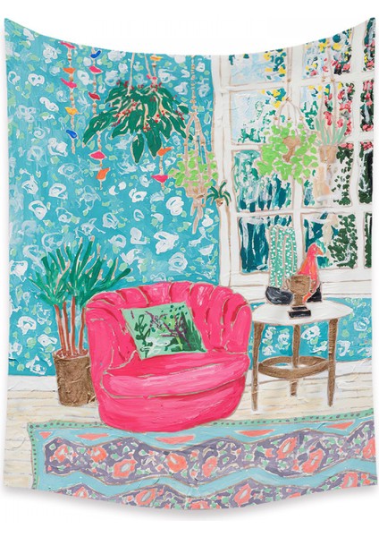 Botanik Boho Ev Goblen Estetik Sanat Ev Arka Plan Kumaş Süsleme Hediye Mandala Goblen Süsleme (ZJ825-67, 39 x 59 Inç) (Yurt Dışından)