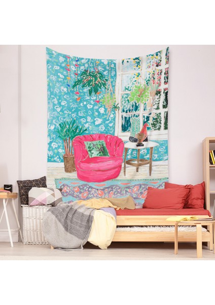 Botanik Boho Ev Goblen Estetik Sanat Ev Arka Plan Kumaş Süsleme Hediye Mandala Goblen Süsleme (ZJ825-67, 39 x 59 Inç) (Yurt Dışından)
