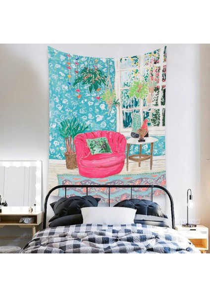 Botanik Boho Ev Goblen Estetik Sanat Ev Arka Plan Kumaş Süsleme Hediye Mandala Goblen Süsleme (ZJ825-67, 39 x 59 Inç) (Yurt Dışından)
