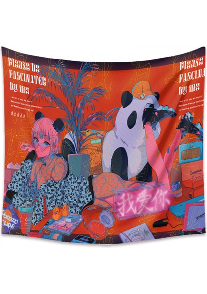 Anime Goblen Estetik Sanat Ev Arka Plan Kumaş Dekor Hediye Boho Goblen Oturma Odası Yatak Odası Dekoru Için (614-2, 29 x 38 Inç) (Yurt Dışından)