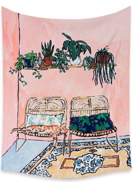 Botanik Boho Ev Goblen Estetik Sanat Ev Arka Plan Kumaş Süsleme Hediye Mandala Goblen Süsleme (ZJ825-50, 29 x 38 Inç) (Yurt Dışından)