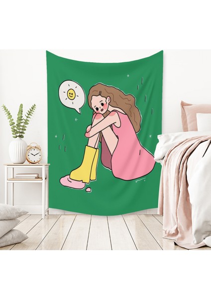 Kız Çift Küçük Taze Goblen Estetik Sanat Ev Arka Plan Kumaş Dekorasyon Hediye Havuz Goblen Oturma Odası Yatak Odası Dekorasyonu (LY022, 29 x 38 Inç) (Yurt Dışından) fiyatları
