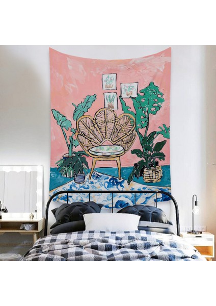 Botanik Boho Ev Goblen Estetik Sanat Ev Arka Plan Kumaş Süsleme Hediye Mandala Goblen Süsleme (ZJ825-61, 71 x 91 Inç) (Yurt Dışından)