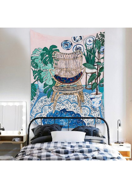 Botanik Boho Ev Goblen Estetik Sanat Ev Arka Plan Kumaş Süsleme Hediye Mandala Goblen Süsleme (ZJ825-60, 71 x 91 Inç) (Yurt Dışından)