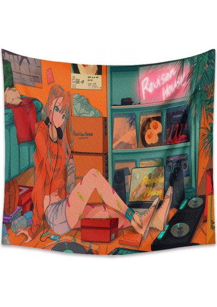 Anime Goblen Estetik Sanat Ev Arka Plan Kumaş Dekor Hediye Boho Goblen Oturma Odası Yatak Odası Dekoru Için (614-7, 39X59 Inç) (Yurt Dışından)